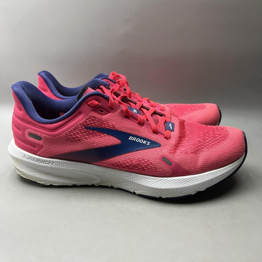 Brooks Launch 9 Running Shoes Women Size 10 B Pink Mesh Comfort Cushion Sneakers